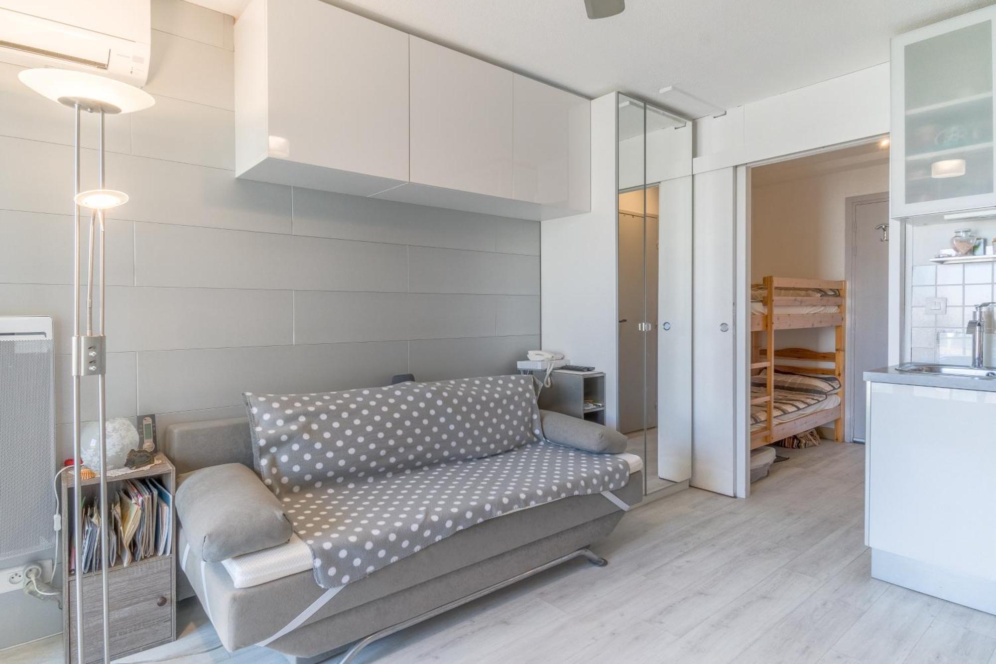 Appt T2 Cabine Clim Parking Privee Vu Mer Sete Bagian luar foto